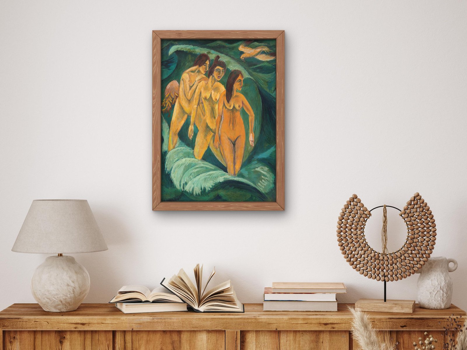 Three Bathers by Ernst Ludwig Kirchner, 1913, Expressionism and Fauvism, fine art print