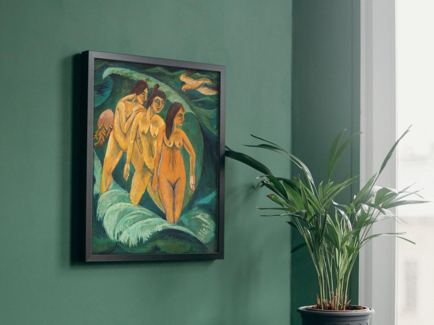 Three Bathers by Ernst Ludwig Kirchner, 1913, Expressionism and Fauvism, fine art print