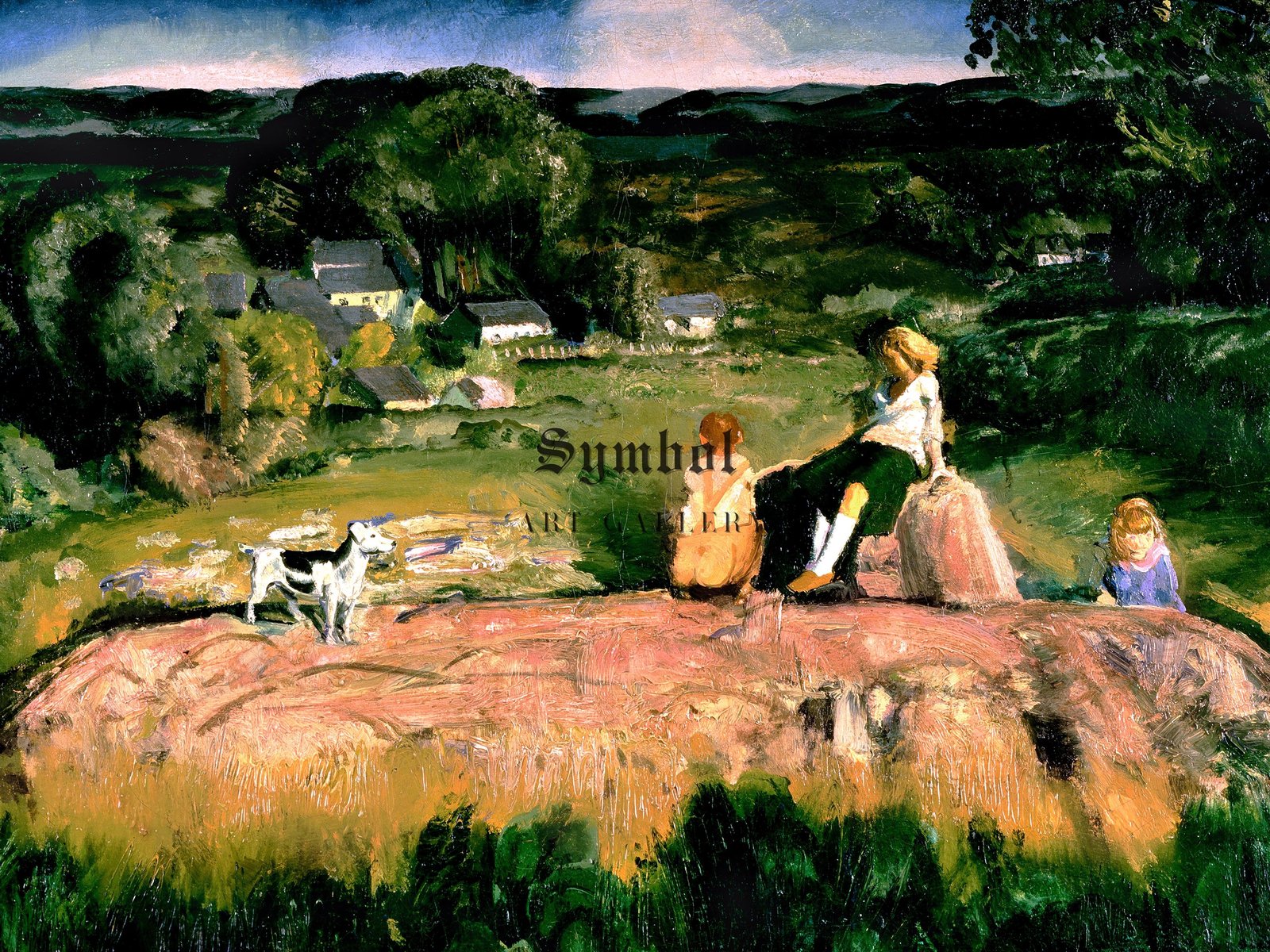 Three Children by George Bellows, 1919, Realism and Naturalism, fine art print