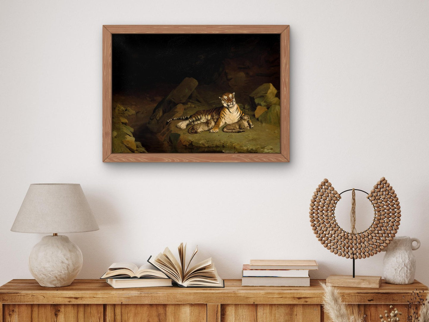 Tiger and Cubs by Jean-Léon Gérôme, 1884, Orientalism and Exoticism, fine art print