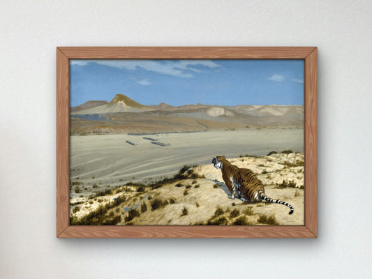 Tiger on the Watch by Jean-Léon Gérôme, 1888, Orientalism and Exoticism, fine art print