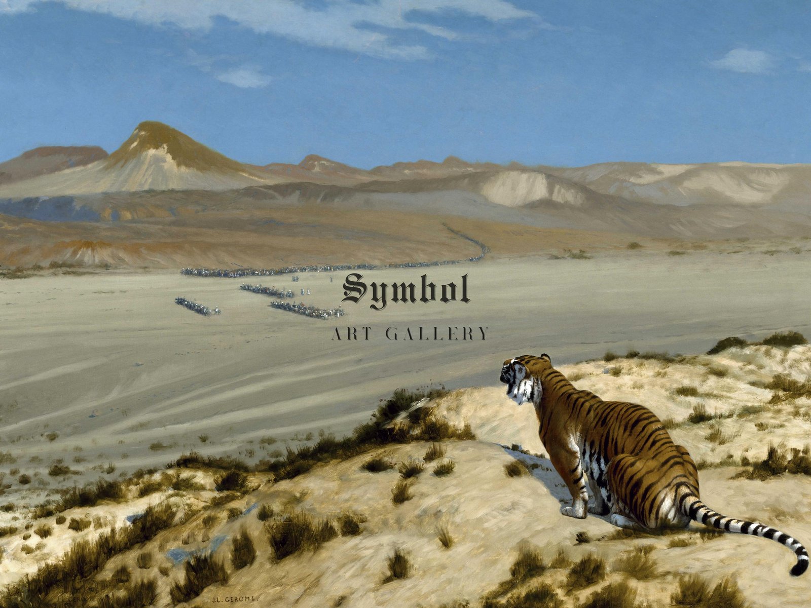 Tiger on the Watch by Jean-Léon Gérôme, 1888, Orientalism and Exoticism, fine art print