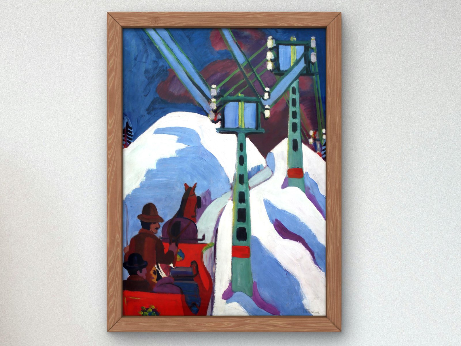 Tour on the Sledge by Ernst Ludwig Kirchner, 1923, Expressionism and Fauvism, fine art print