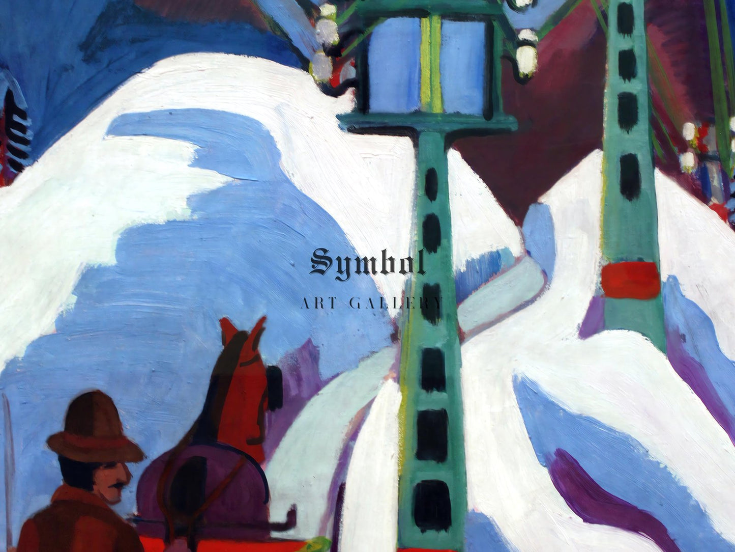Tour on the Sledge by Ernst Ludwig Kirchner, 1923, Expressionism and Fauvism, fine art print