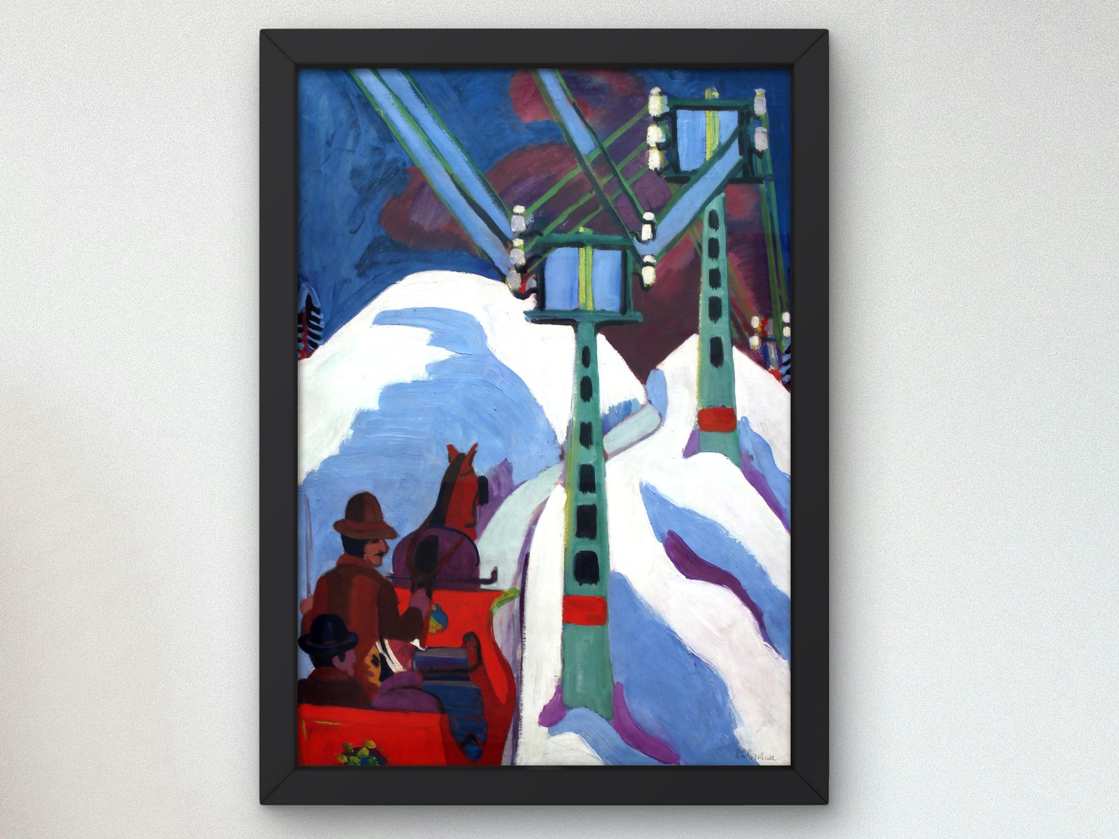 Tour on the Sledge by Ernst Ludwig Kirchner, 1923, Expressionism and Fauvism, fine art print