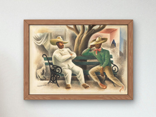 Town Bench by Miguel Covarrubias, 1935, Art Deco and American Modernism, fine art print
