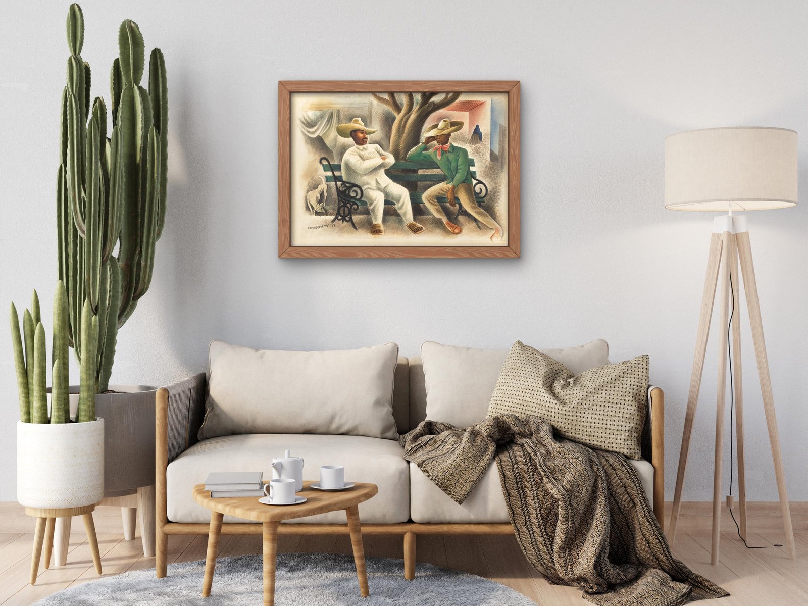 Town Bench by Miguel Covarrubias, 1935, Art Deco and American Modernism, fine art print