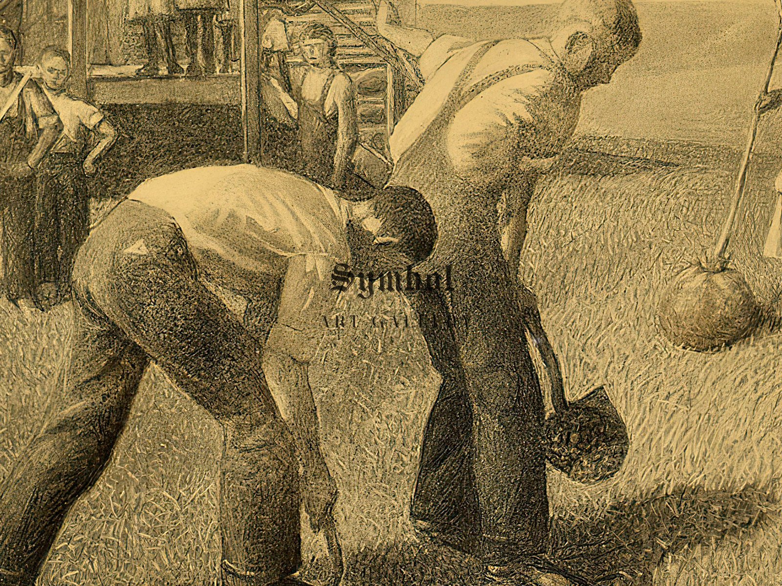 Tree Planting Group by Grant Wood, 1937, American Modernism, fine art print
