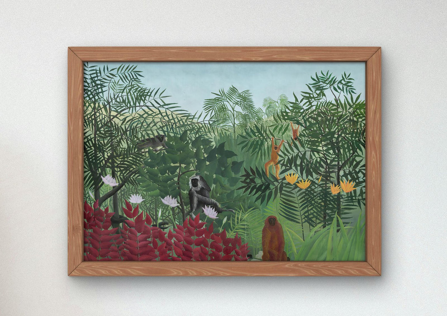 Tropical Forest with Monkeys by Henri Rousseau, 1910, Post-Impressionism, fine art print