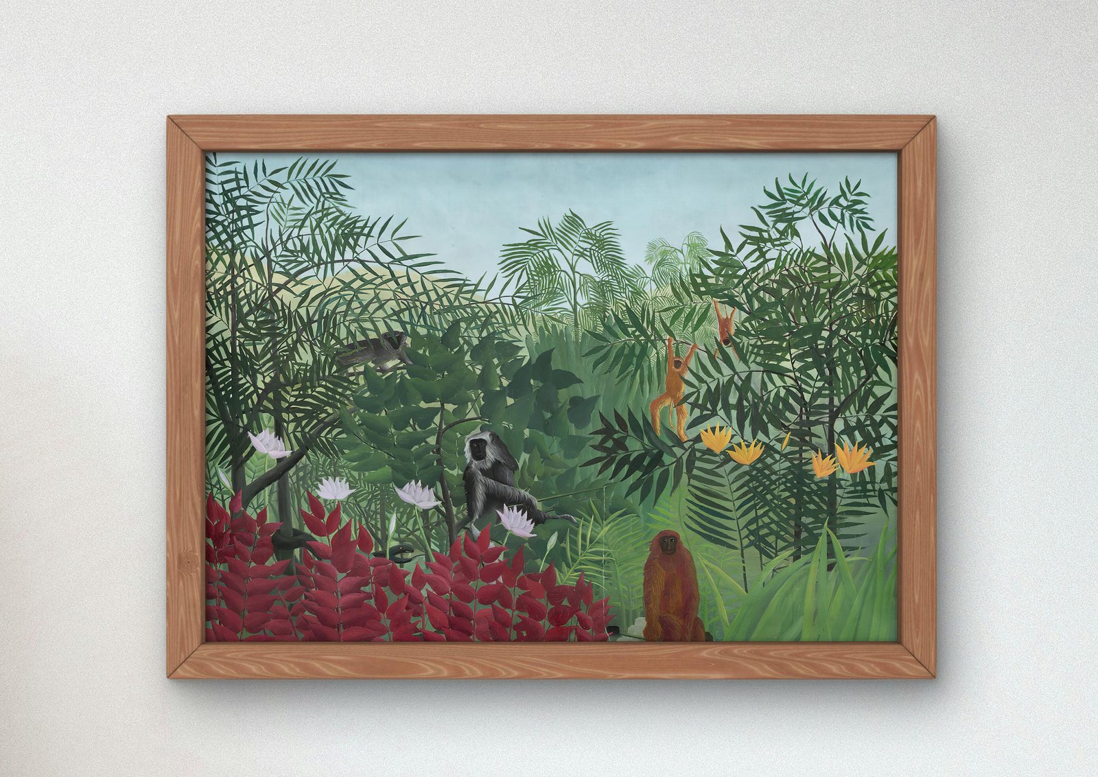 Tropical Forest with Monkeys by Henri Rousseau, 1910, Post-Impressionism, fine art print