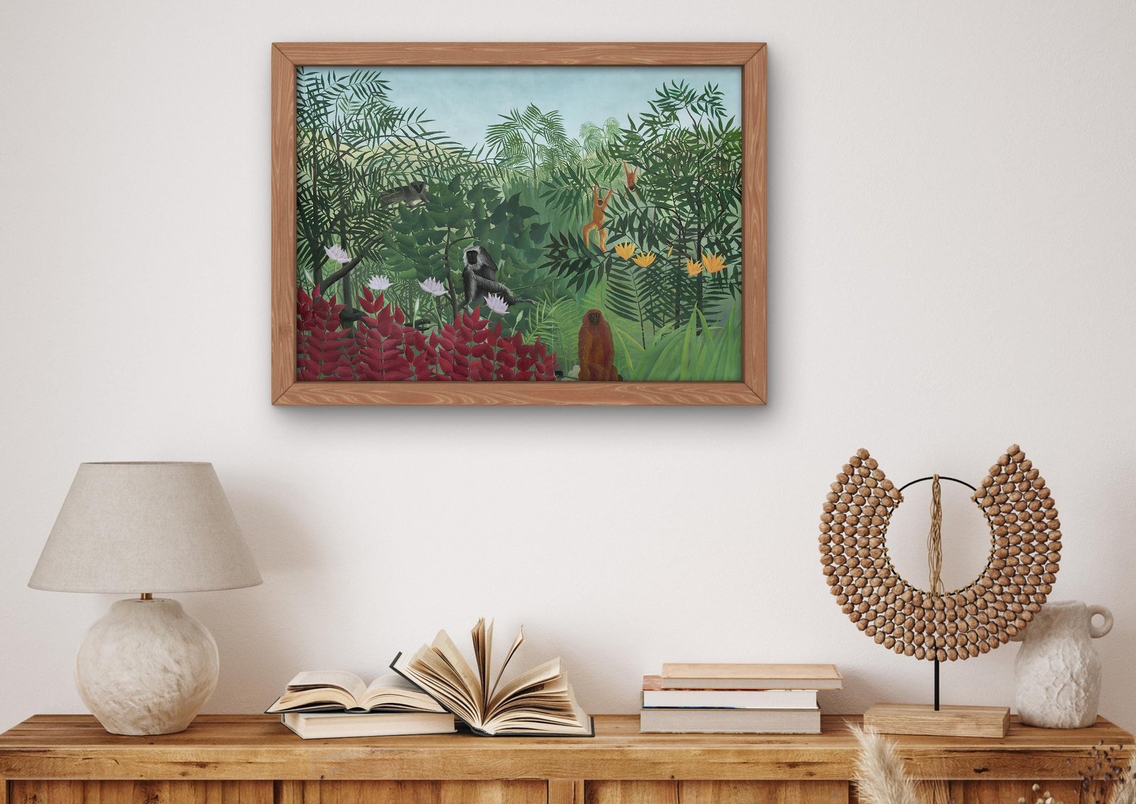 Tropical Forest with Monkeys by Henri Rousseau, 1910, Post-Impressionism, fine art print