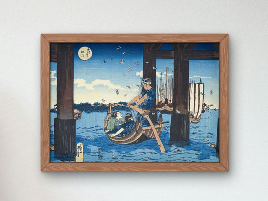Tsukuda Island by Utagawa Kuniyoshi, 1835, Japanese Woodblock Prints, fine art print