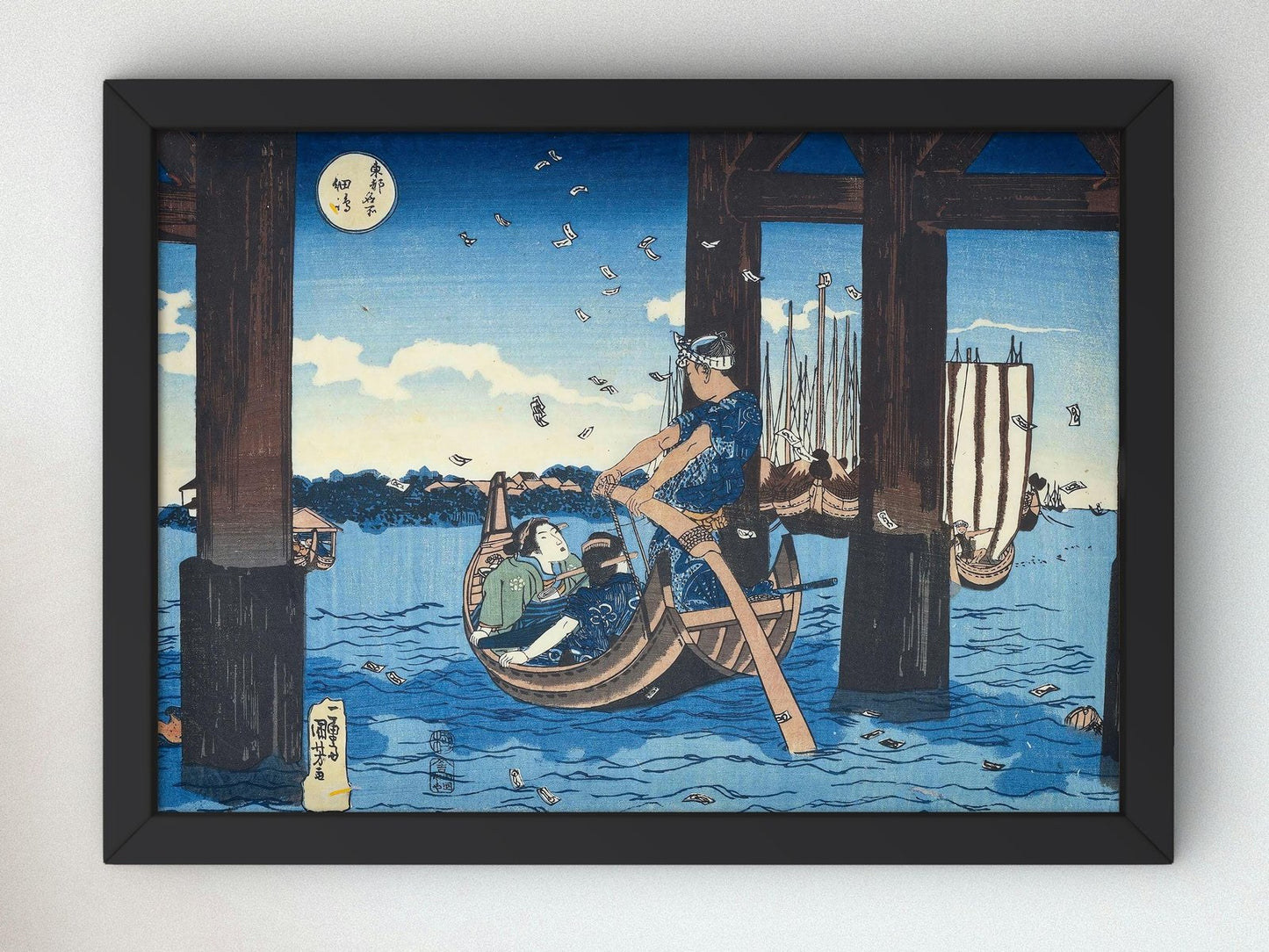 Tsukuda Island by Utagawa Kuniyoshi, 1835, Japanese Woodblock Prints, fine art print
