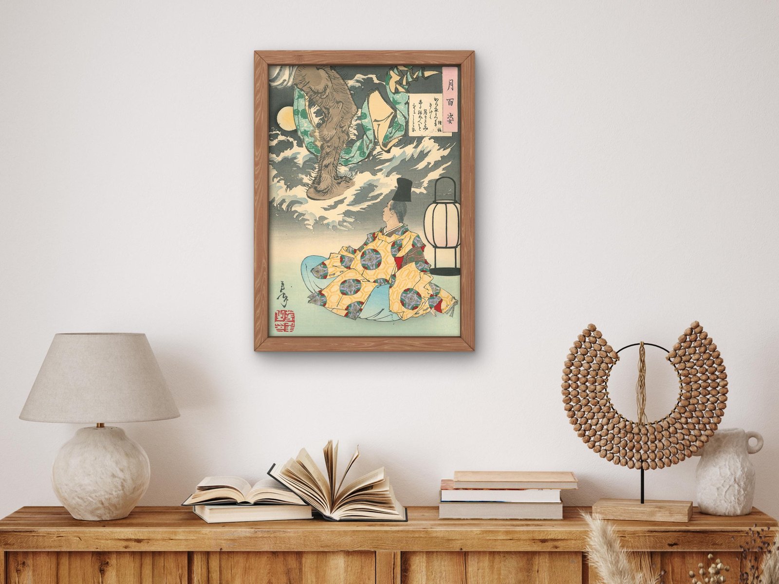 Tsunenobu and the Demon by Tsukioka Yoshitoshi, 1886, Japanese Woodblock Prints, fine art print