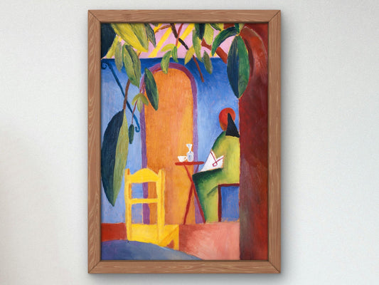 Turkish Café by August Macke, 1914, Expressionism and Fauvism, fine art print