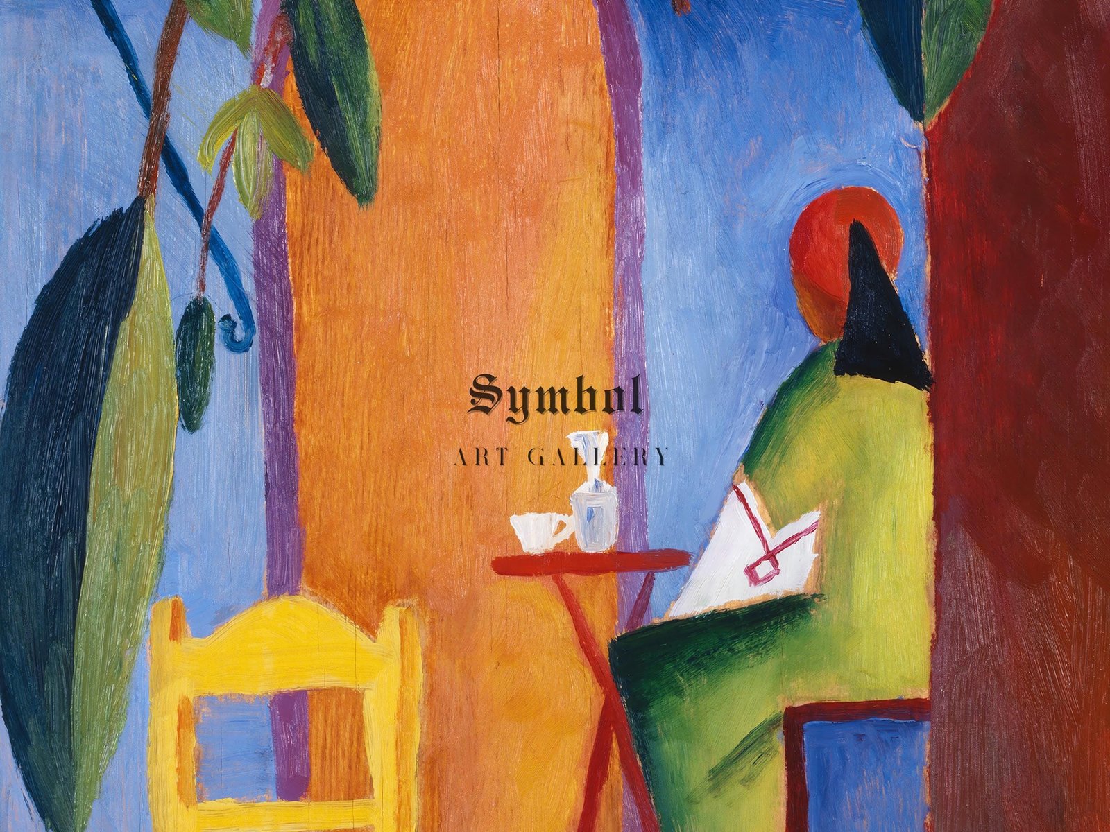 Turkish Café by August Macke, 1914, Expressionism and Fauvism, fine art print
