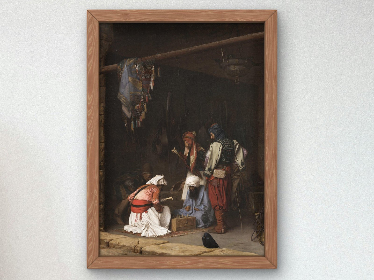 Turkish Bashi-bazouk Mercenary Soldiers Playing Chess by Jean-Léon Gérôme, 1870, Orientalism, fine art print