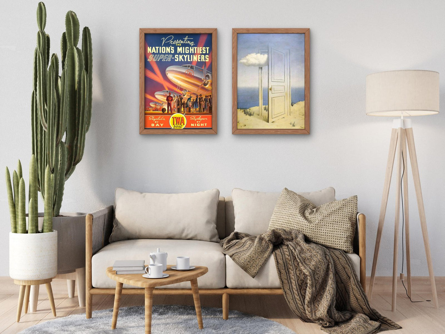 TWA Super-Skyliners advertisement, 1950, Vintage Ads and Posters, fine art print