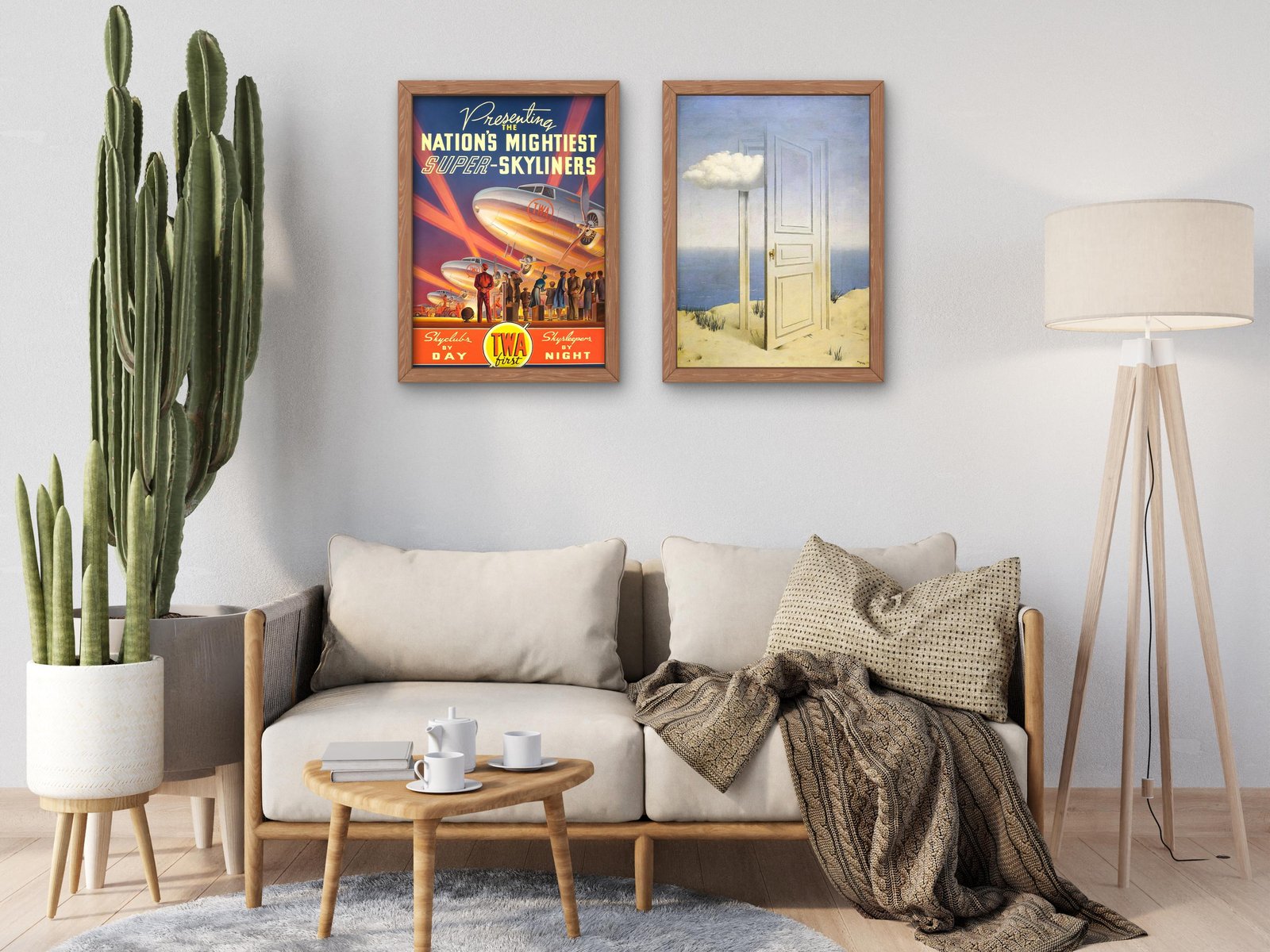 TWA Super-Skyliners advertisement, 1950, Vintage Ads and Posters, fine art print