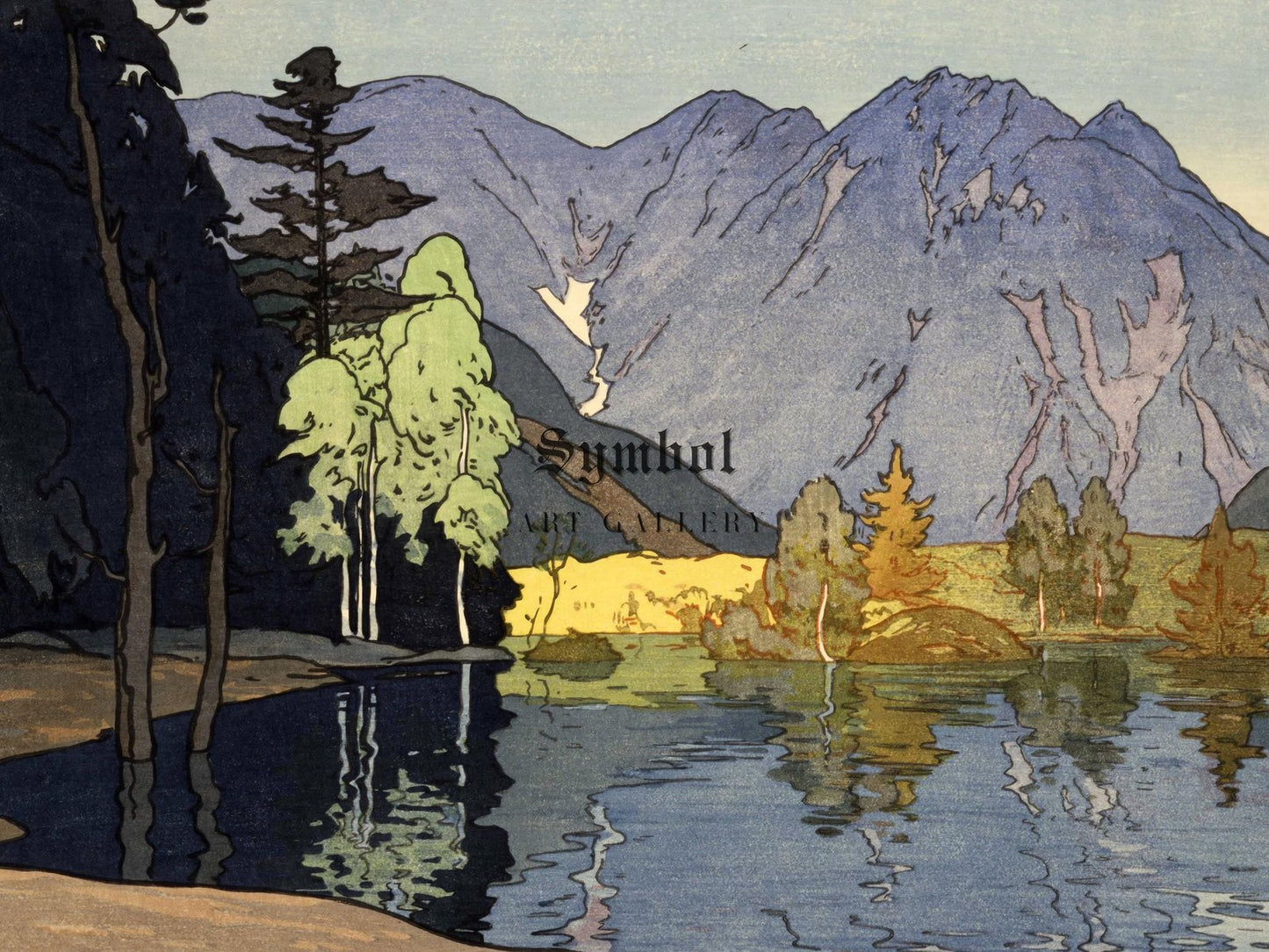 Mt. Hodaka by Hiroshi Yoshida, 1926, Japanese Woodblock Prints, fine art print