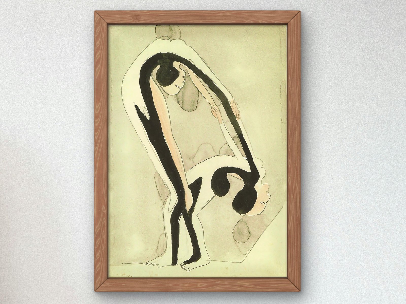 Two Acrobats by Ernst Ludwig Kirchner, 1932, Expressionism and Fauvism, fine art print