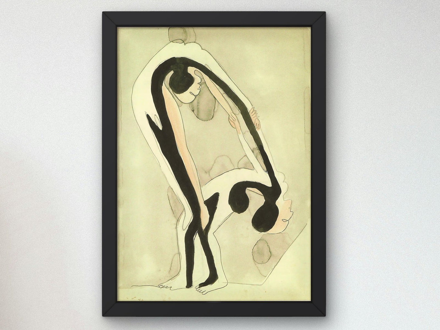 Two Acrobats by Ernst Ludwig Kirchner, 1932, Expressionism and Fauvism, fine art print