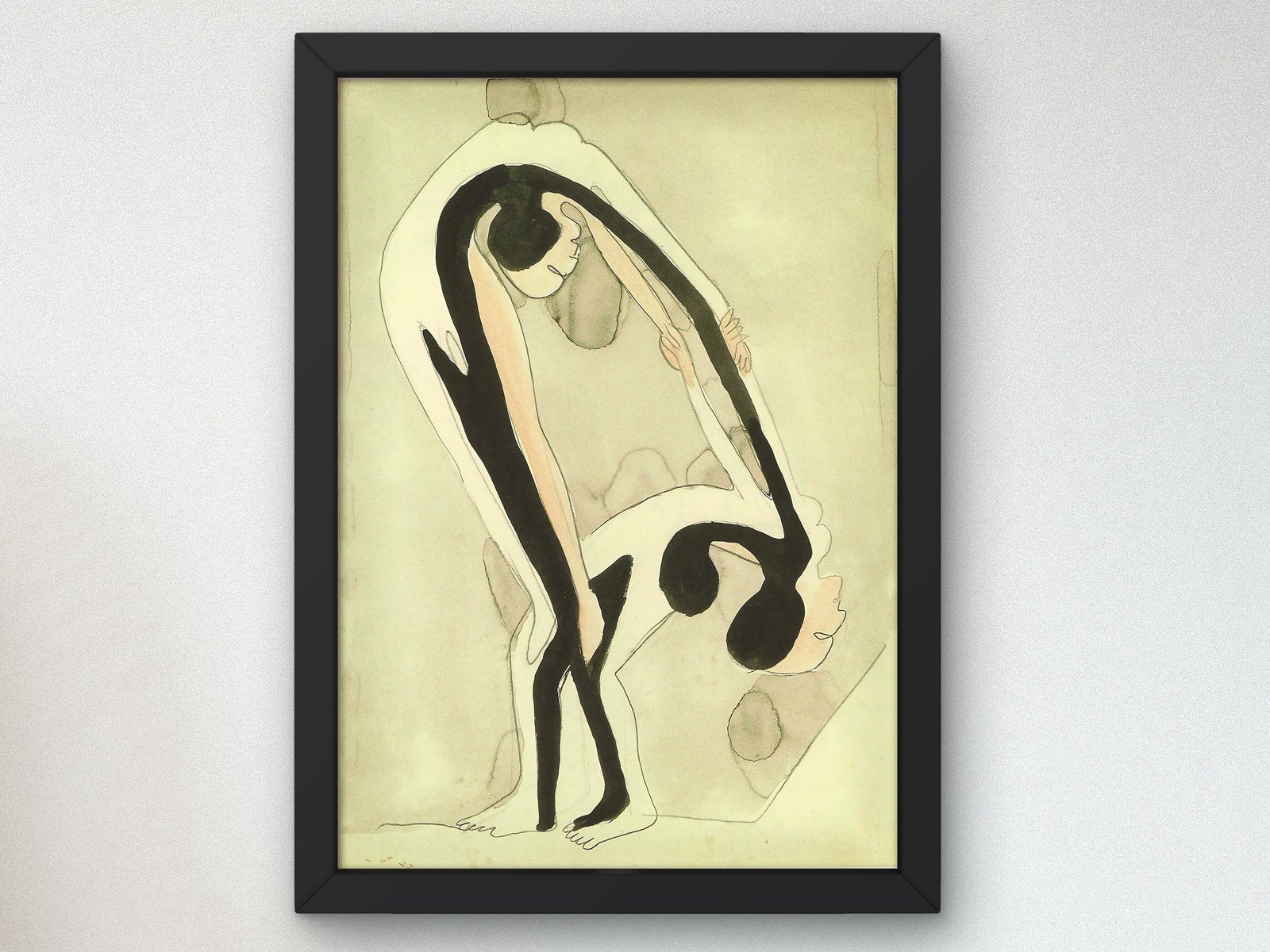 Two Acrobats by Ernst Ludwig Kirchner, 1932, Expressionism and Fauvism, fine art print