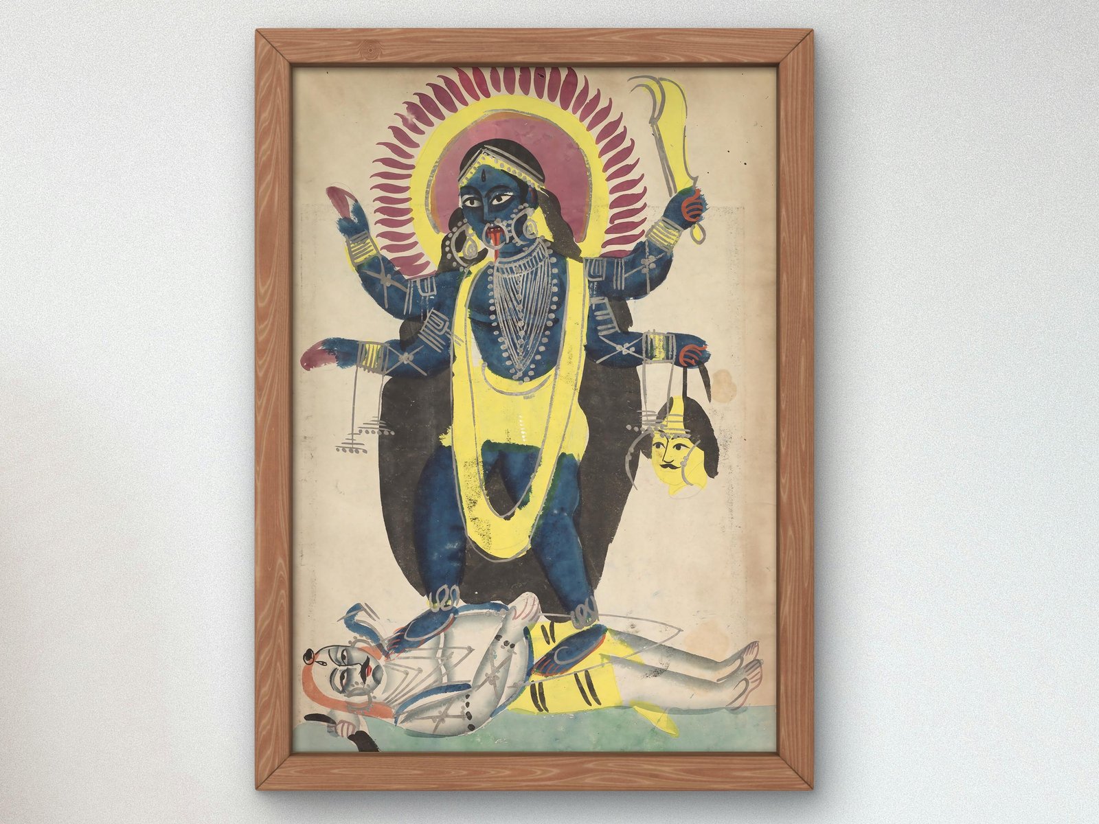 Two Aspects of Kali by Japanese Artist, 1890, Japanese Woodblock Prints, fine art print