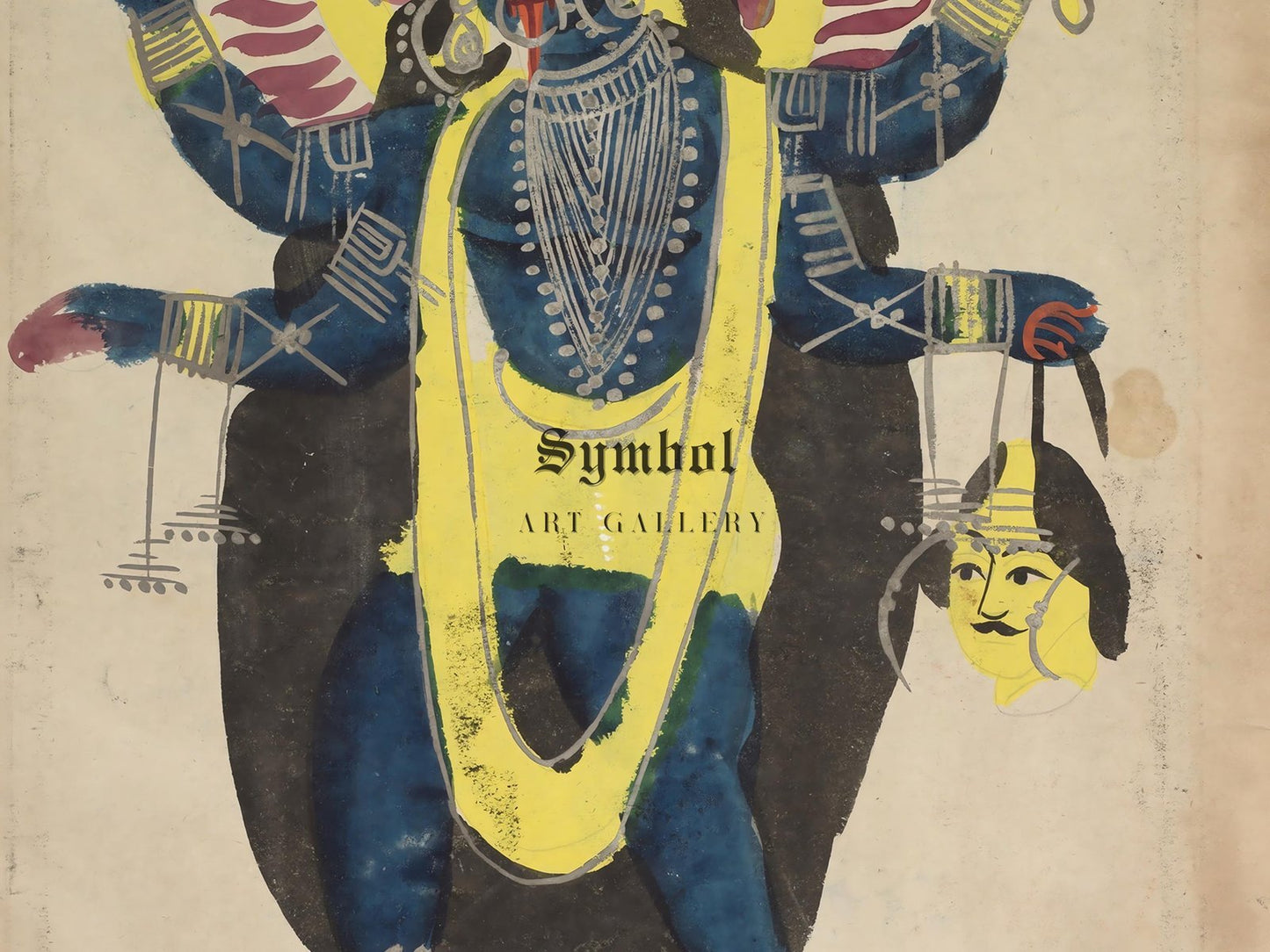 Two Aspects of Kali by Japanese Artist, 1890, Japanese Woodblock Prints, fine art print