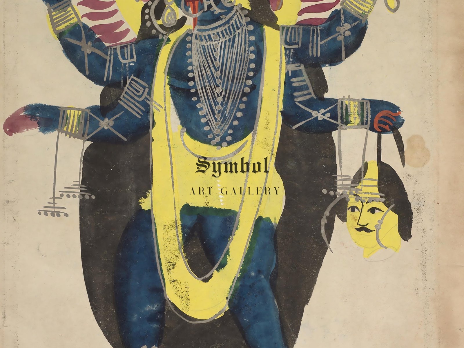 Two Aspects of Kali by Japanese Artist, 1890, Japanese Woodblock Prints, fine art print