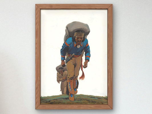 Two Packers by Maynard Dixon, 1936, Art Deco and American Modernism, fine art print