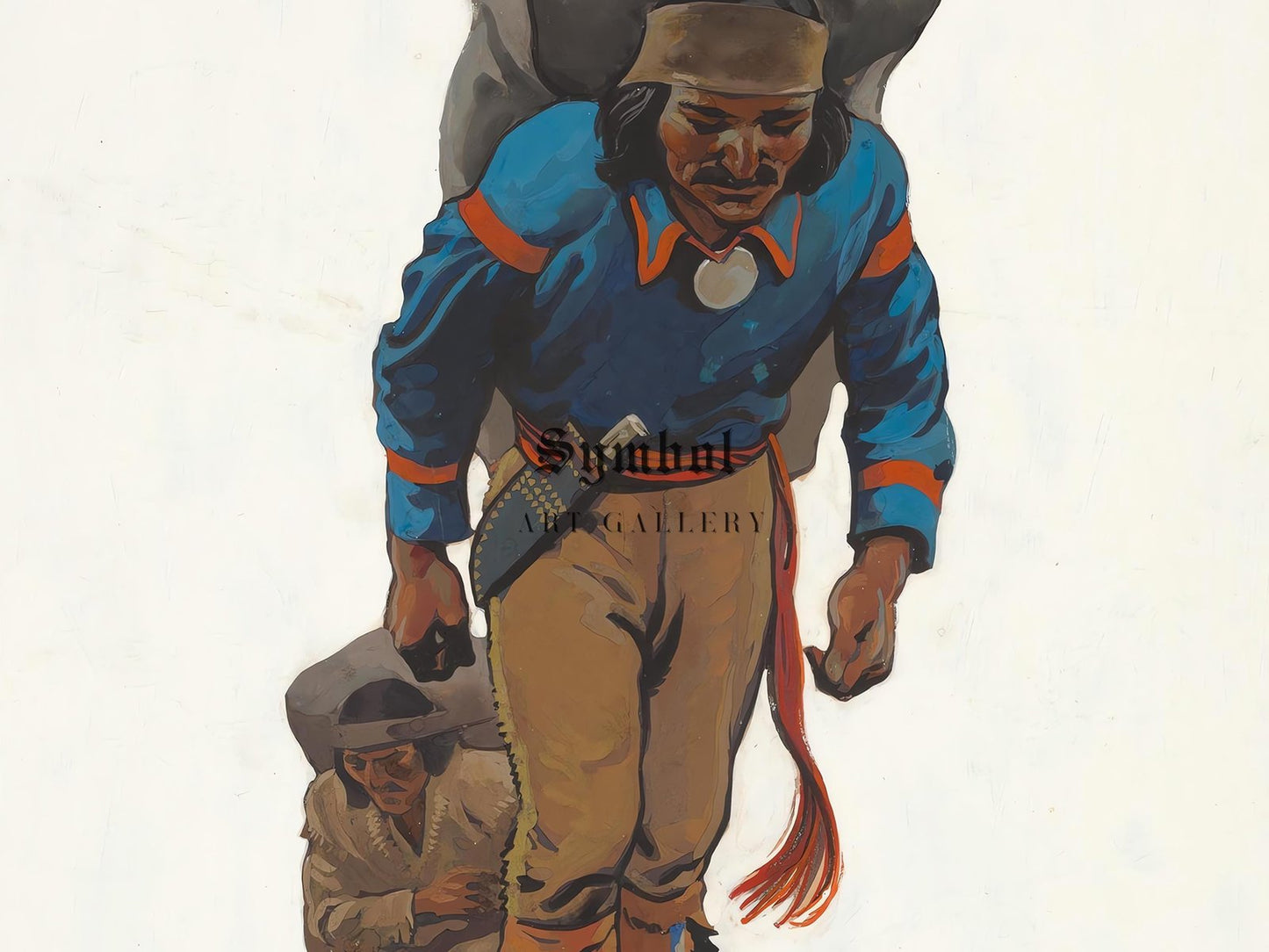 Two Packers by Maynard Dixon, 1936, Art Deco and American Modernism, fine art print