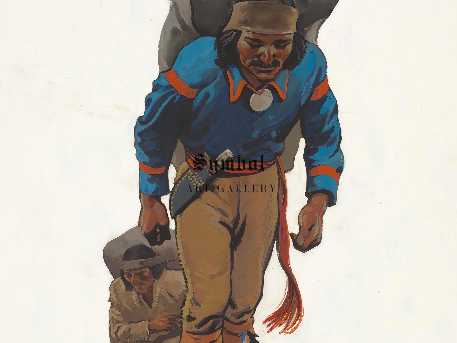 Two Packers by Maynard Dixon, 1936, Art Deco and American Modernism, fine art print