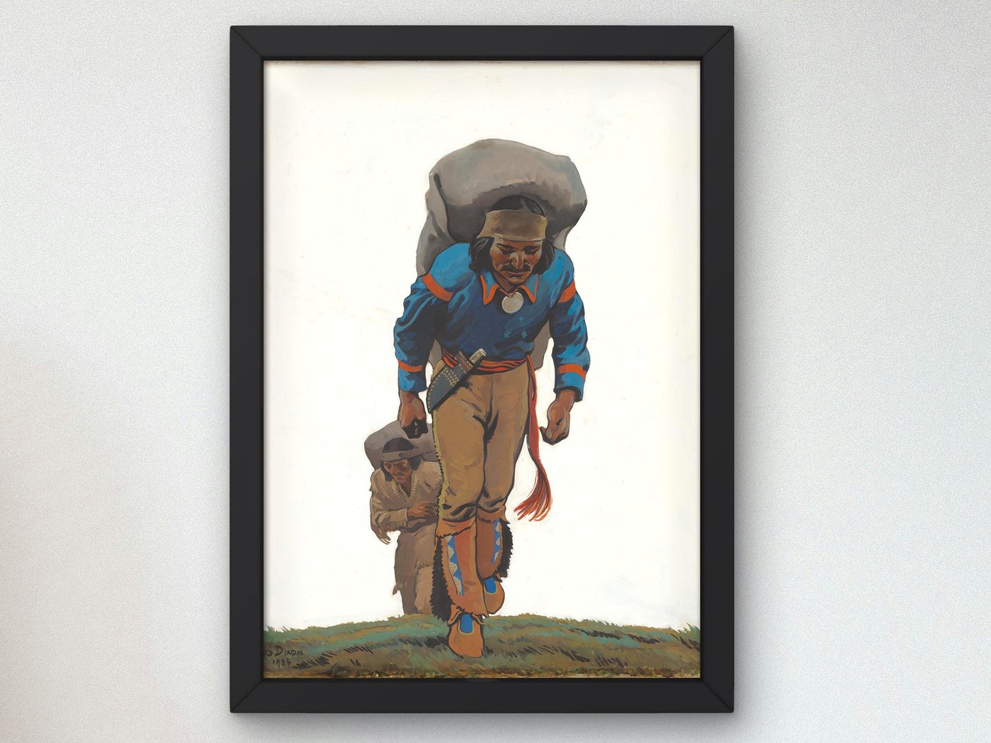 Two Packers by Maynard Dixon, 1936, Art Deco and American Modernism, fine art print