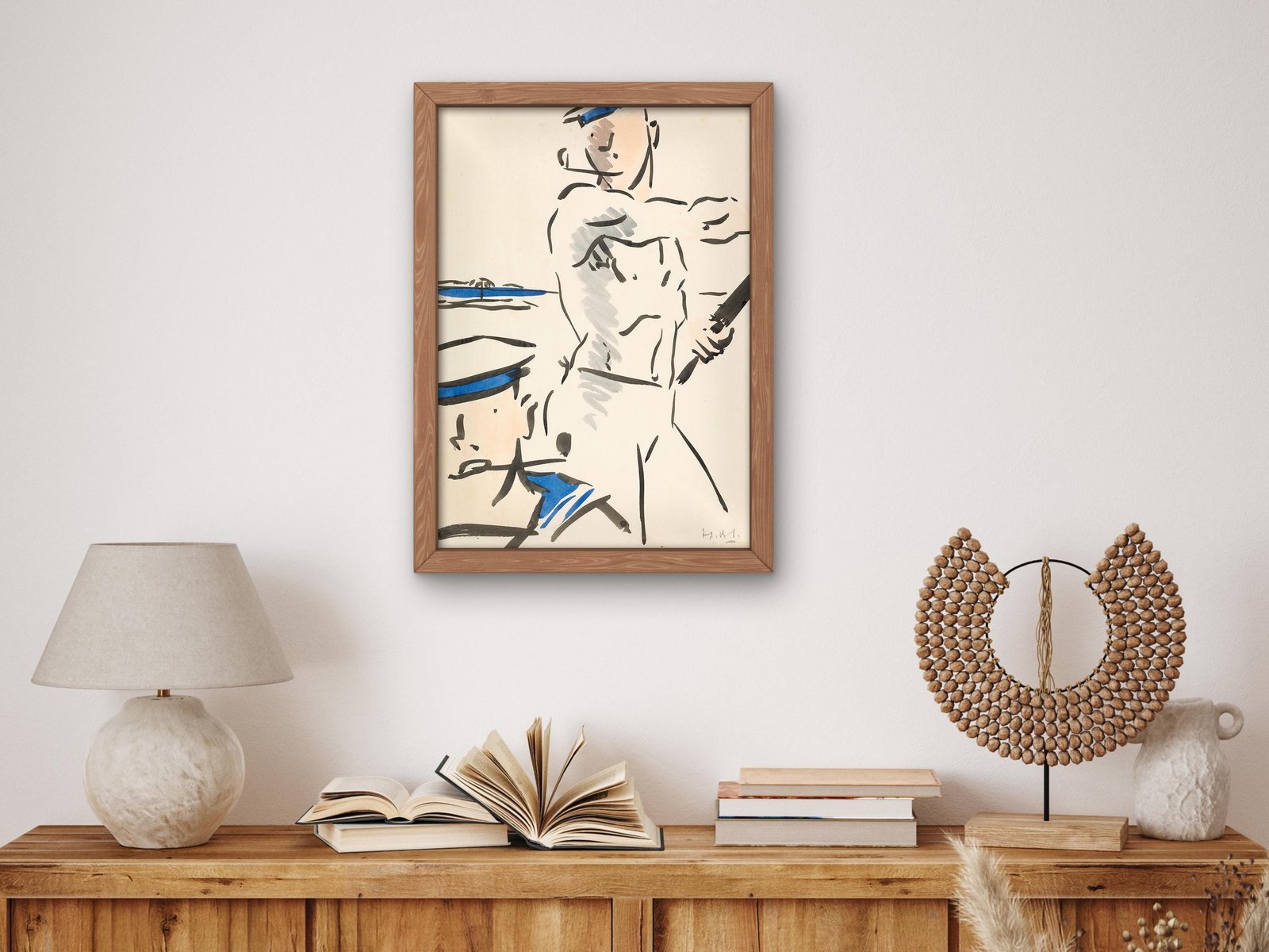 Two Sailors by Francis Cadell, 1928, Art Deco and American Modernism, fine art print