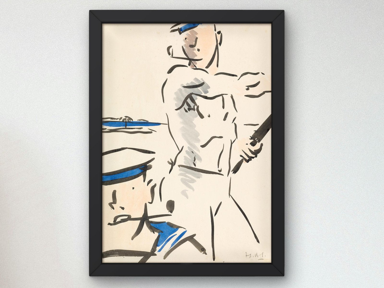 Two Sailors by Francis Cadell, 1928, Art Deco and American Modernism, fine art print