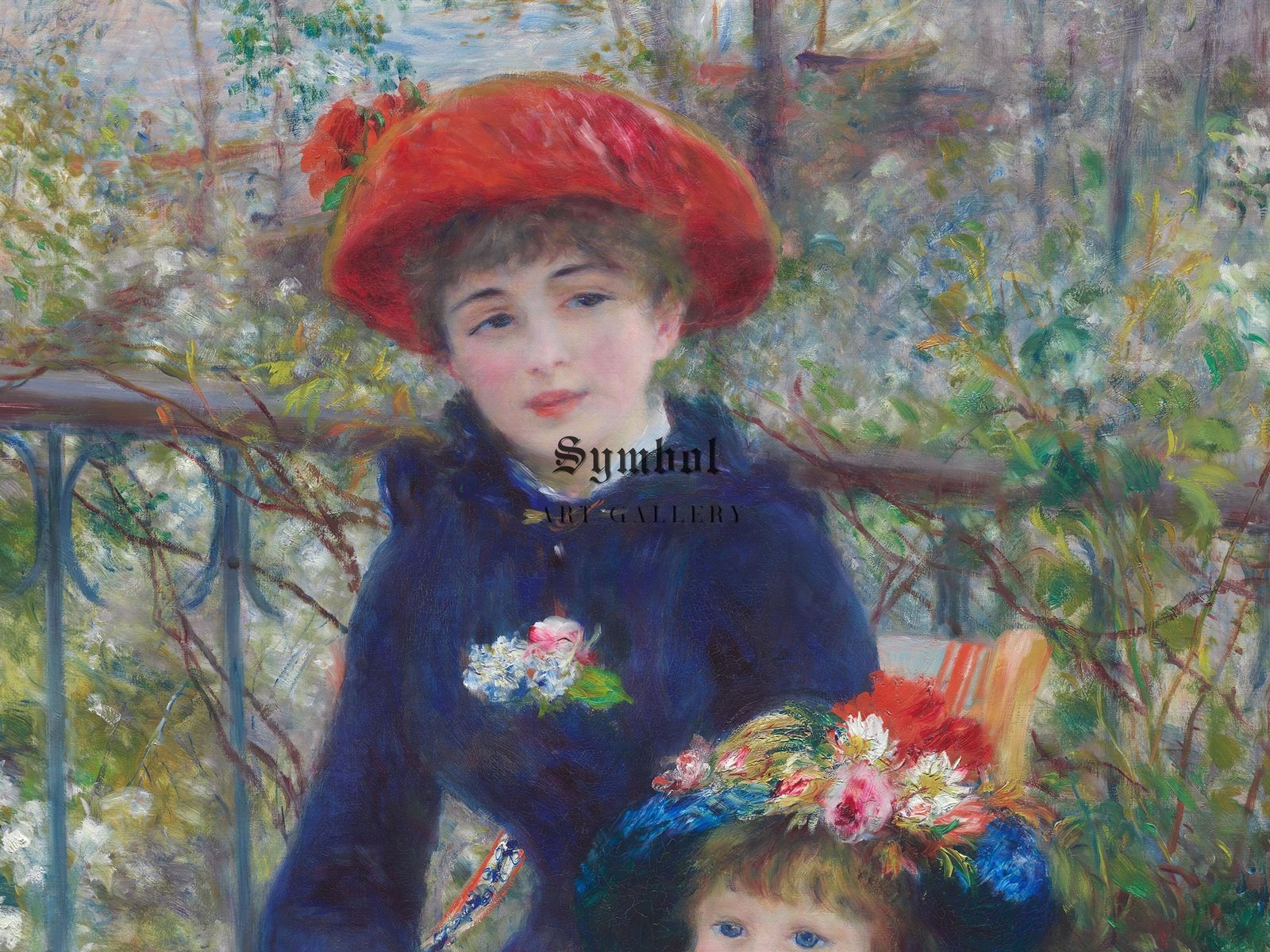 Two Sisters on the Terrace by Pierre Auguste Renoir, 1881, Impressionism, fine art print