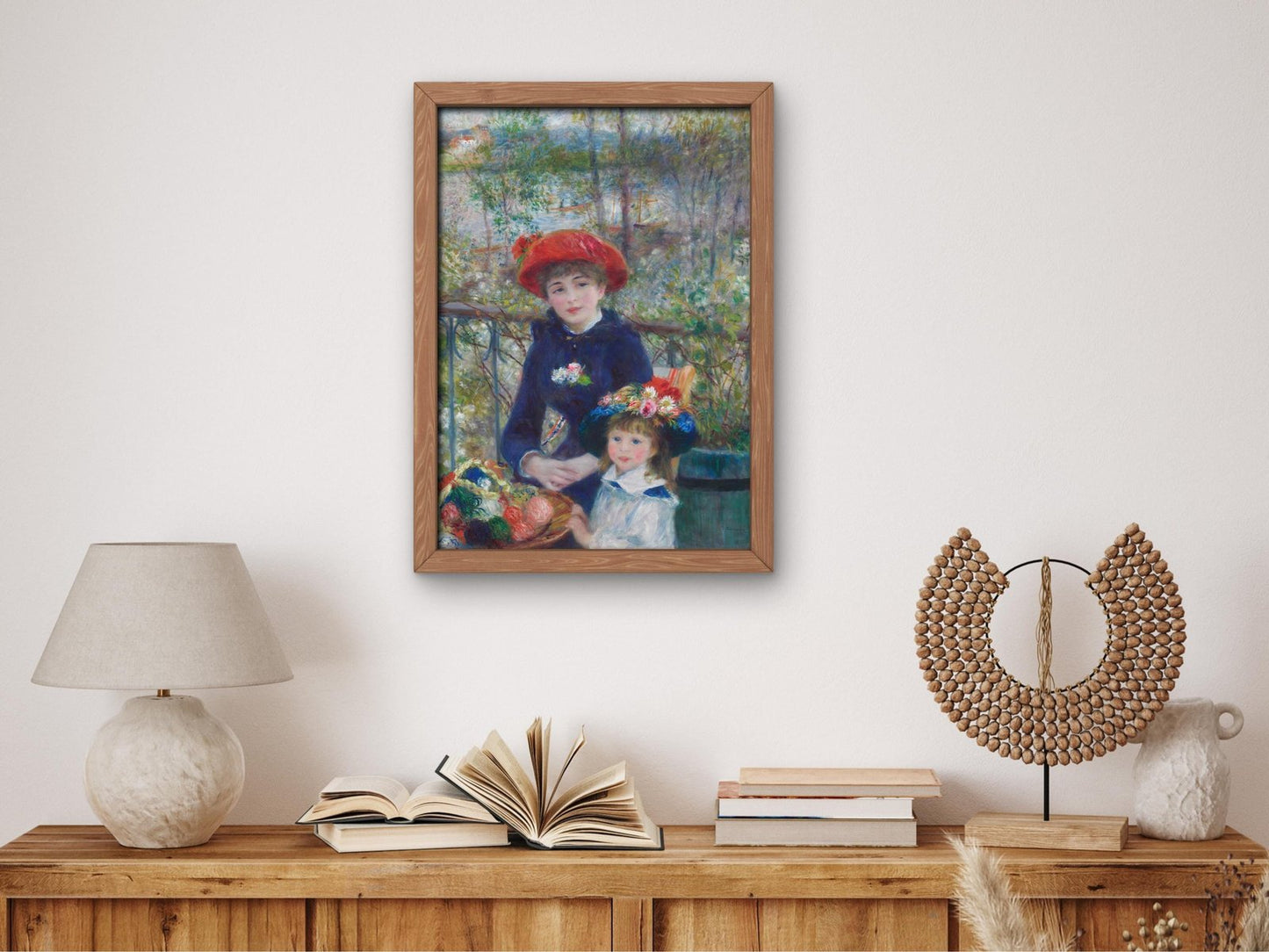 Two Sisters on the Terrace by Pierre Auguste Renoir, 1881, Impressionism, fine art print