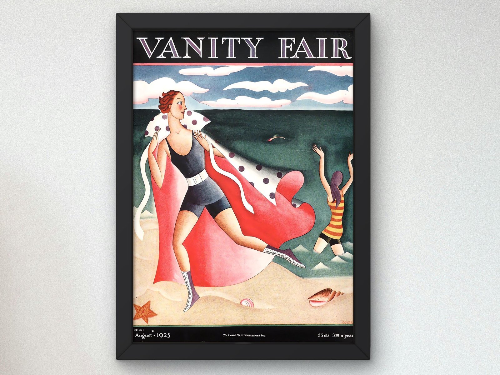 Two Women at the Beach by Miguel Covarrubias, 1925, Art Deco and American Modernism, fine art print