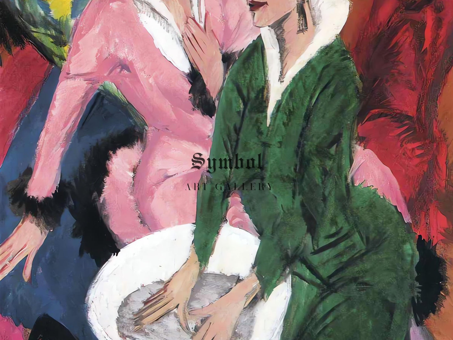 Two Women with Sink by Ernst Ludwig Kirchner, 1921, Expressionism and Fauvism, fine art print