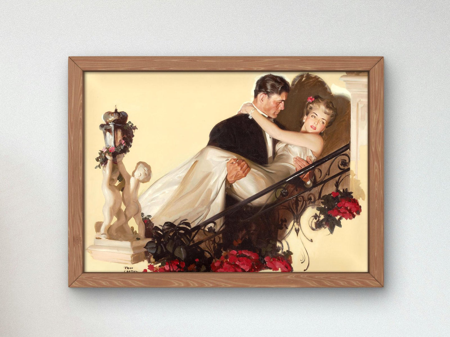Up the Staircase by Tom Lovell, 1942, Realism and Naturalism, fine art print