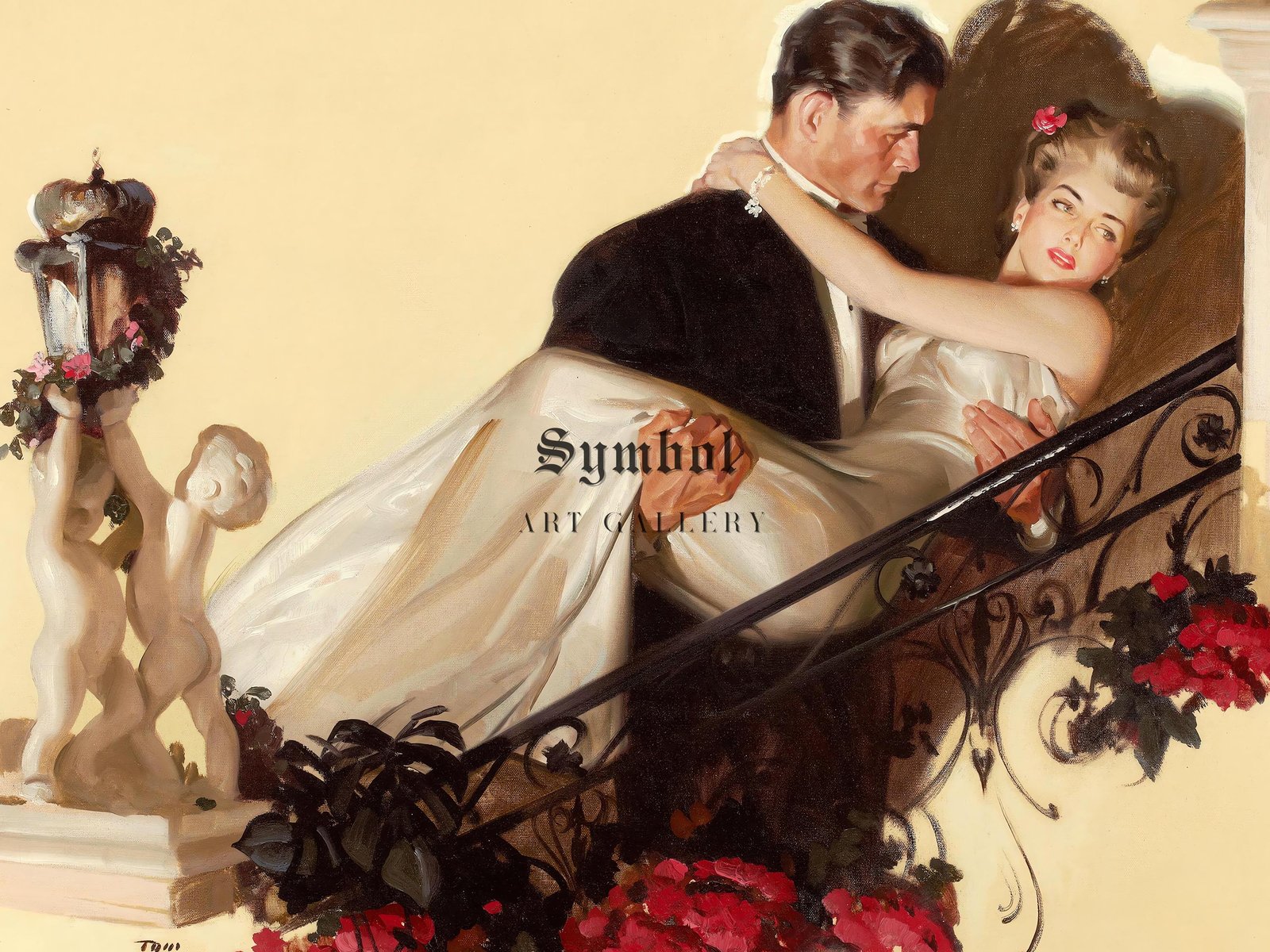 Up the Staircase by Tom Lovell, 1942, Realism and Naturalism, fine art print