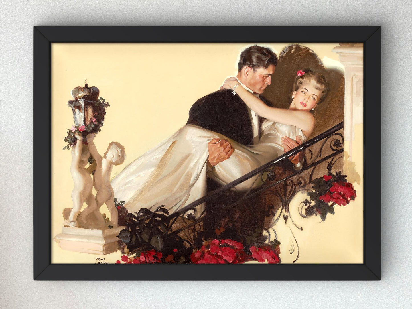 Up the Staircase by Tom Lovell, 1942, Realism and Naturalism, fine art print
