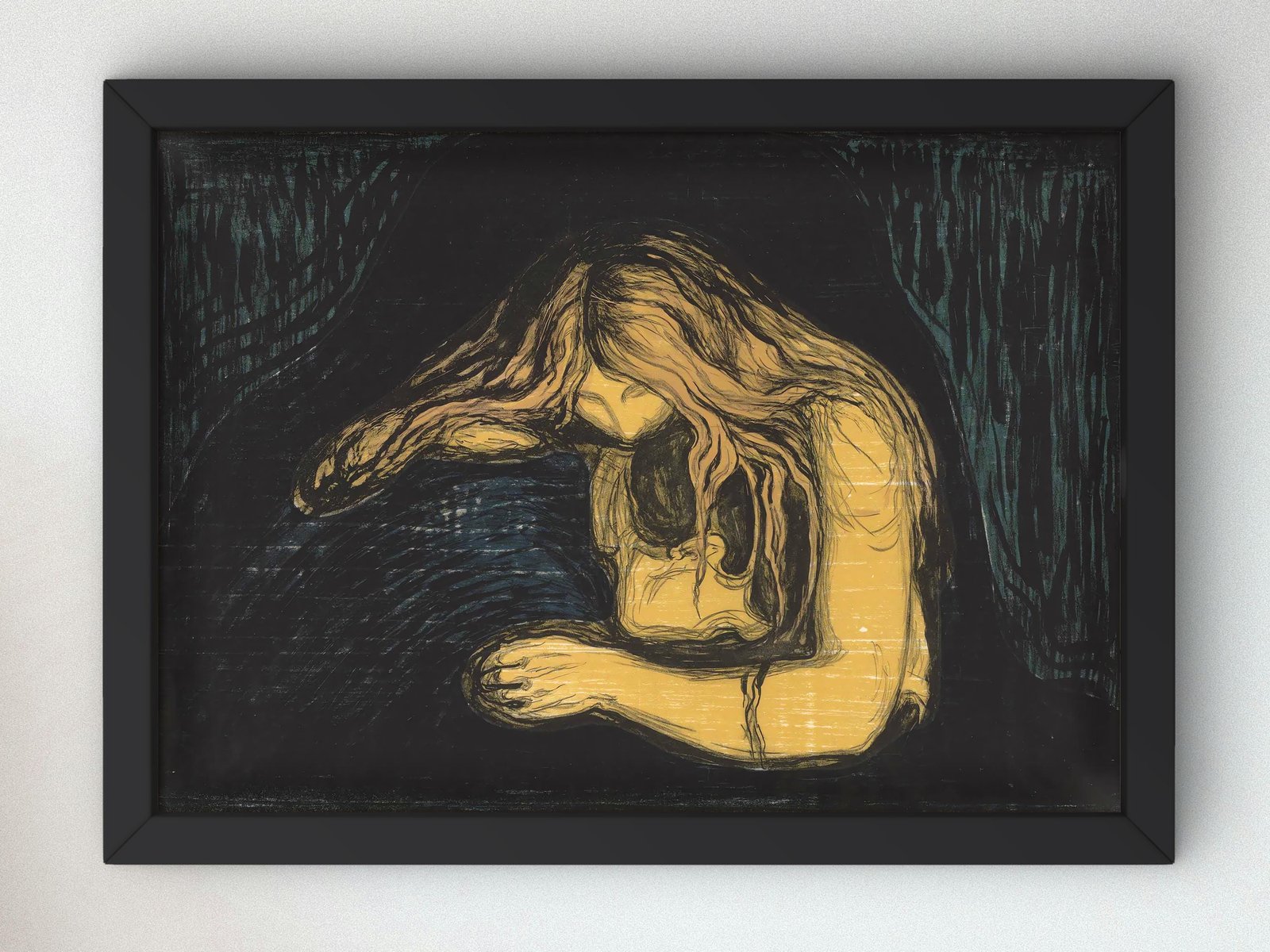 Vampire II by Edvard Munch, 1902, Expressionism, fine art reproduction print