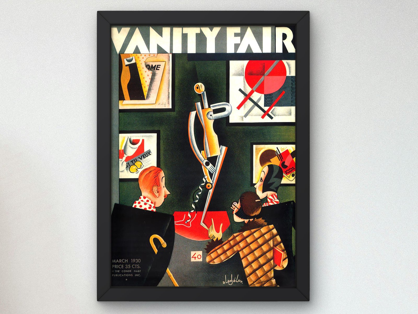 Vanity Fair magazine cover, 1930, Art Deco and American Modernism, fine art print