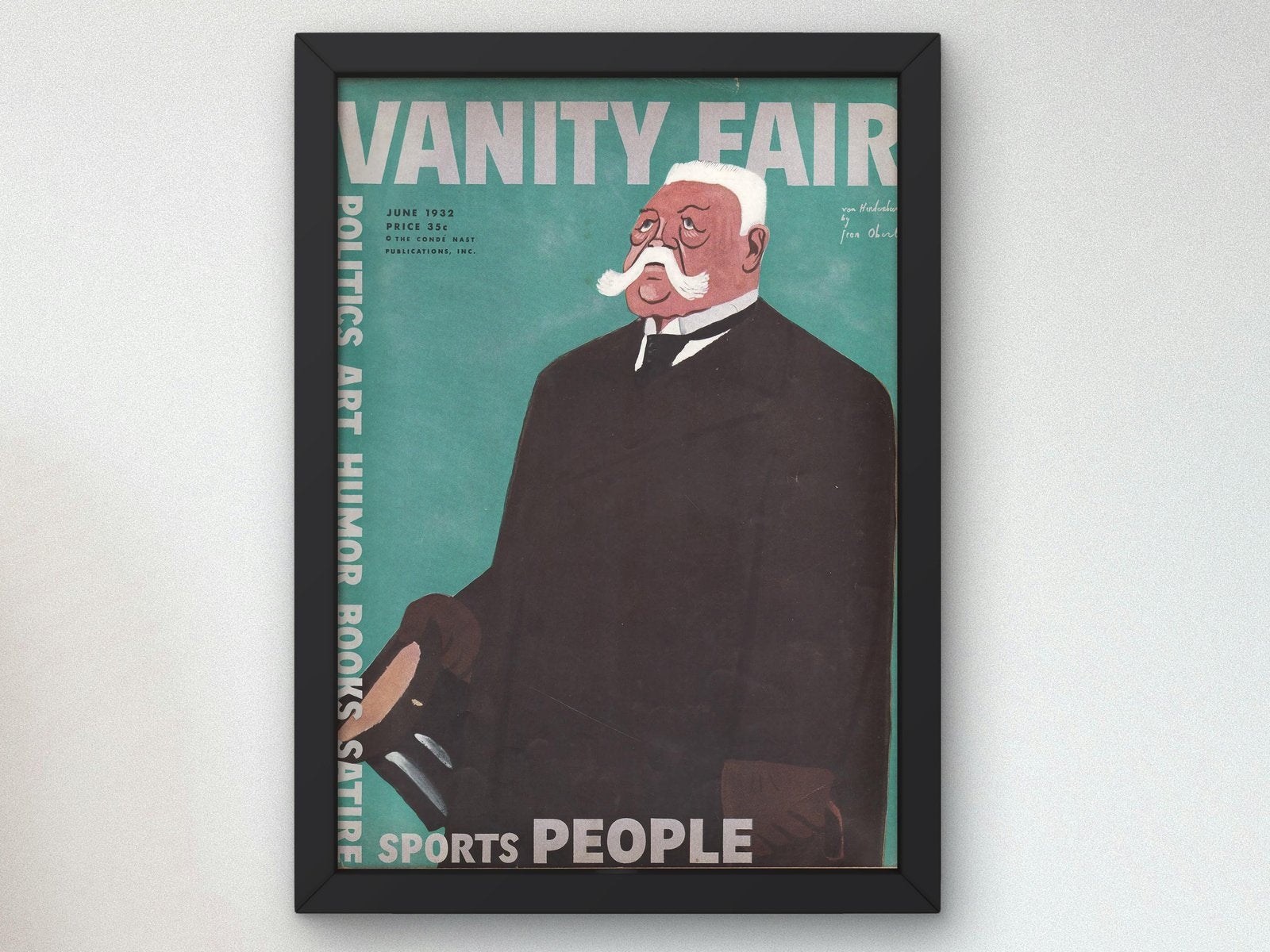Vanity Fair 1932 magazine cover, Art Deco and American Modernism, fine art print