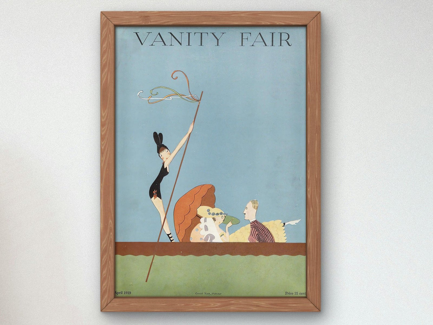 Vanity Fair April 1919 magazine cover, Art Deco and American Modernism, fine art print