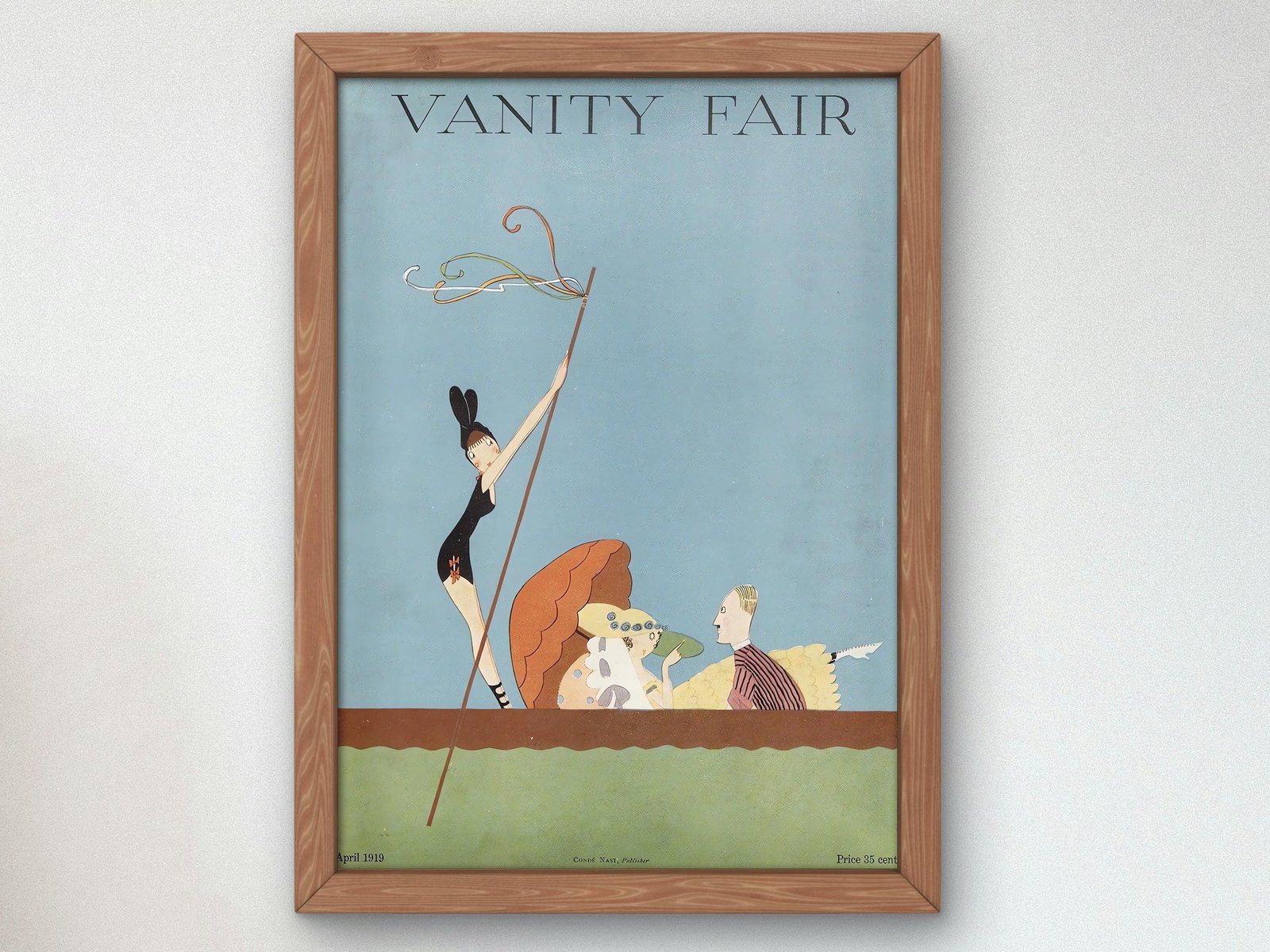 Vanity Fair April 1919 magazine cover, Art Deco and American Modernism, fine art print