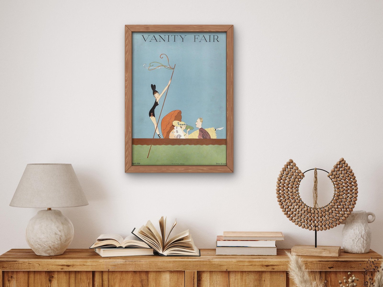 Vanity Fair April 1919 magazine cover, Art Deco and American Modernism, fine art print
