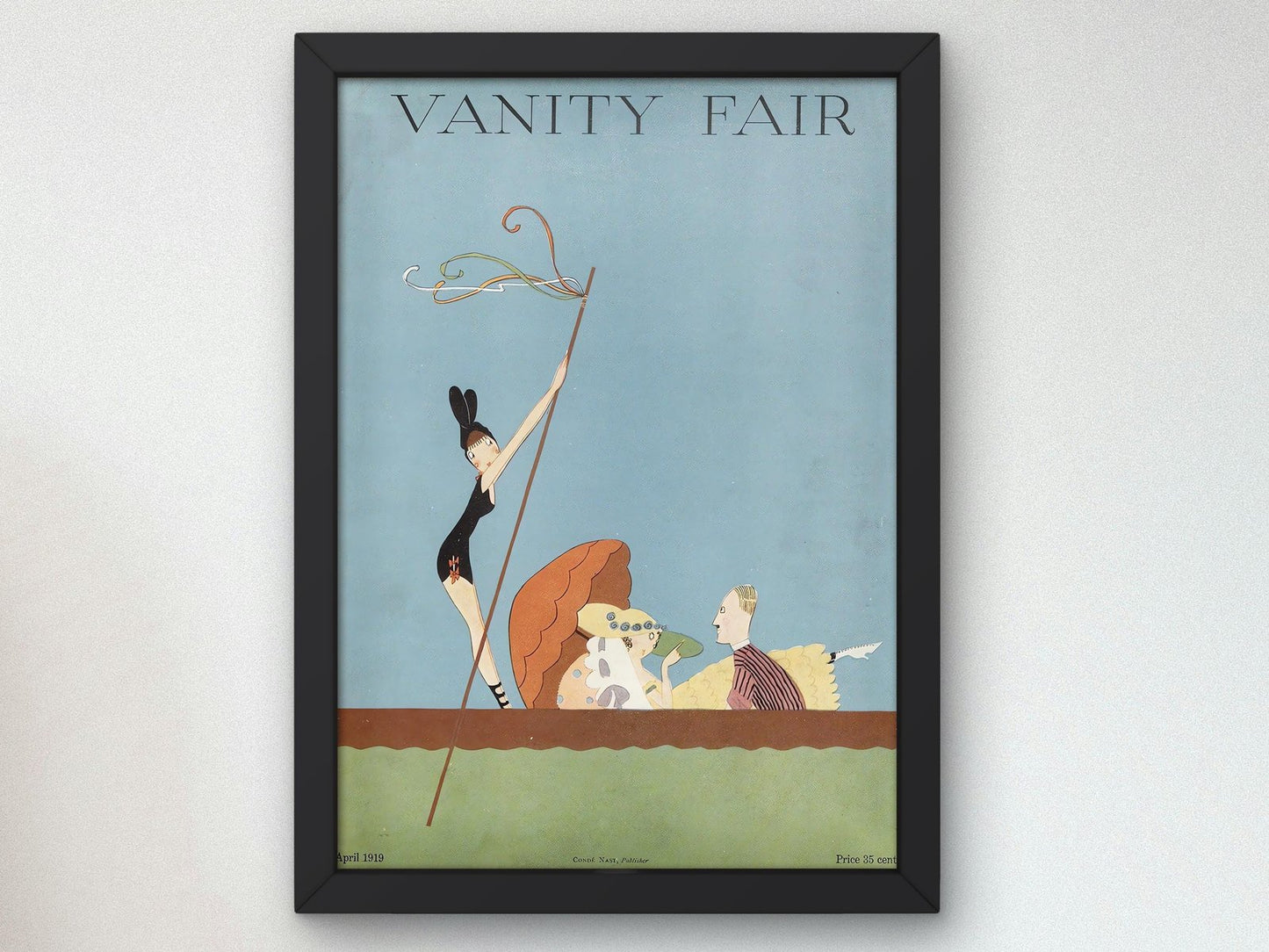 Vanity Fair April 1919 magazine cover, Art Deco and American Modernism, fine art print